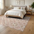 thumbnail image 3 of ODIKA Spotted Boho Layout Border Cheetah Inspired Pink Print Leopard Playful for Queen Size Bedroom, Under Bed, Master Suite, Foldable Easy Care, 3 of 7
