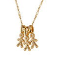 thumbnail image 2 of Collar para Mujer LuckyLy personalizado con baño de oro 14k y zirconia cúbica Modelo Darcy dorado 3 niños, 2 of 6