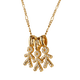 thumbnail image 2 of Collar para Mujer LuckyLy personalizado con baño de oro 14k y zirconia cúbica Modelo Darcy dorado 3 niños, 2 of 6