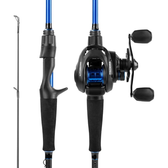 KastKing Baitcasting Rod and Reel Combo, IM6 Graphite, 6'6" M, Right Handed SS Guides–Centron