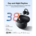 thumbnail image 3 of Baseus Open Ear Earbuds, Clip-On Wireless Earbud ,38H Playtime Bluetooth 5.3 Headphones, 2+2 Mic ENC, IPX5 Waterproof, Black, 3 of 12