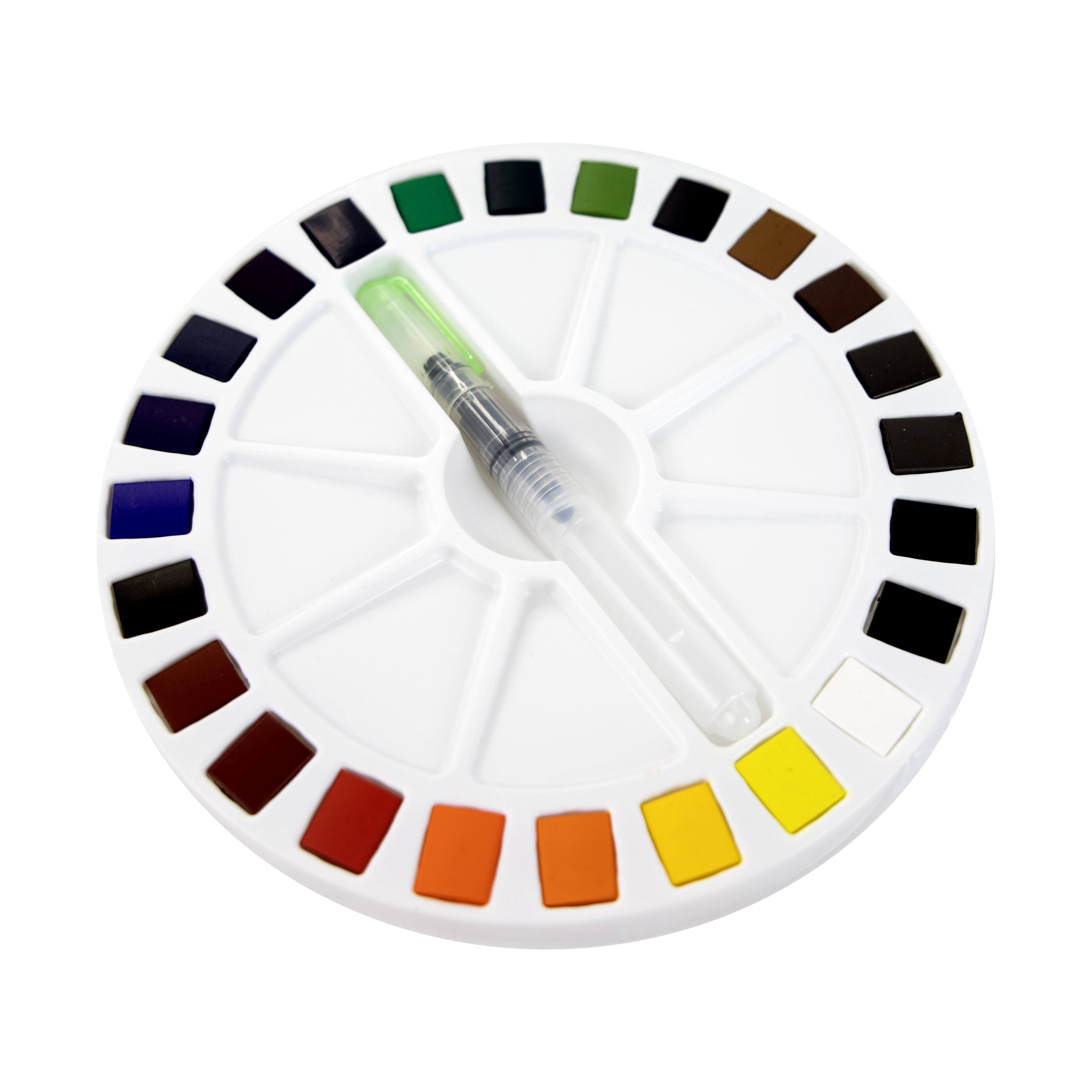 Artist's Loft Watercolor Half-Pan Set with Water Brush