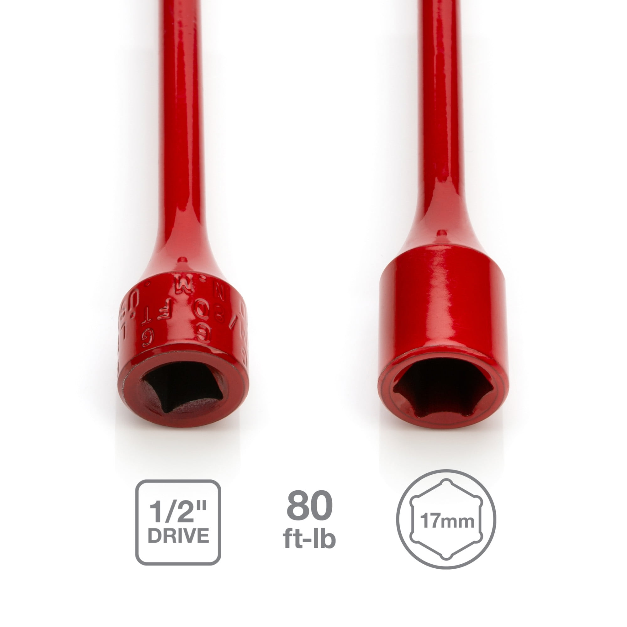Steelman 50068 1/2-Inch Drive x 17mm 80 ft-lb Torque Stick Red 