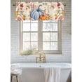 thumbnail image 6 of Hello Fall Valances for Windows Thanksgiving Pumpkin Flower Leaves Retro Texture Kitchen Valance Curtain Rod Pocket Small Curtains for Cafe Bathroom Laundry Basement 42" x 12", 6 of 8
