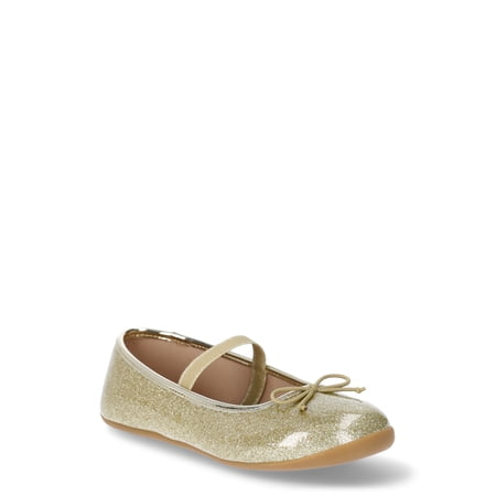 Wonder Nation Girl's Bow Ballet Flat Dress Shoes
