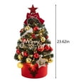 thumbnail image 3 of 24 Inch Tabletop Mini Christmas Tree, Miniature Pine Christmas Tree with Hanging Ornaments, Battery Operated Artificial Xmas Tree, Best DIY Christmas Decorations(Red), 3 of 6