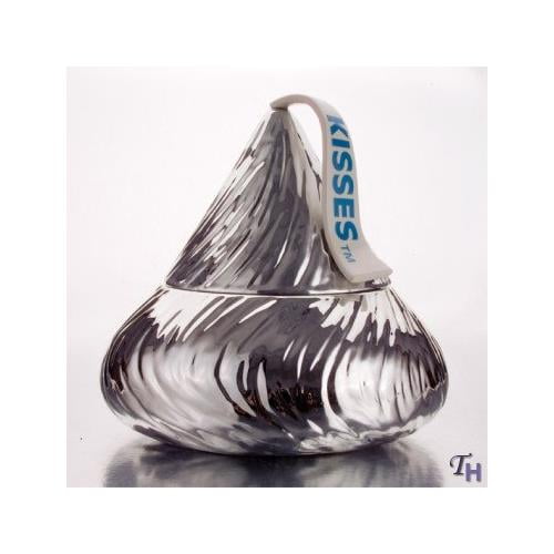 Hershey's Kisses Cookie Jar Looks LIke a Giant Silver FoilWrapped KISS