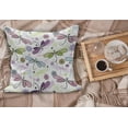 thumbnail image 2 of Dragonfly Fluffy Throw Pillow Cushion Cover, Abstract Bugs Hippie Style Sketchy Flowers Art, Decorative Square Accent Pillow Case, 24" x 24", Pale Blue Purple, by Ambesonne, 2 of 5