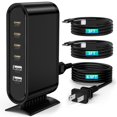 thumbnail image 1 of Estación de carga USB Essri de 114 W y 6 puertos GaN para iPhone y Samsung, 1 of 7