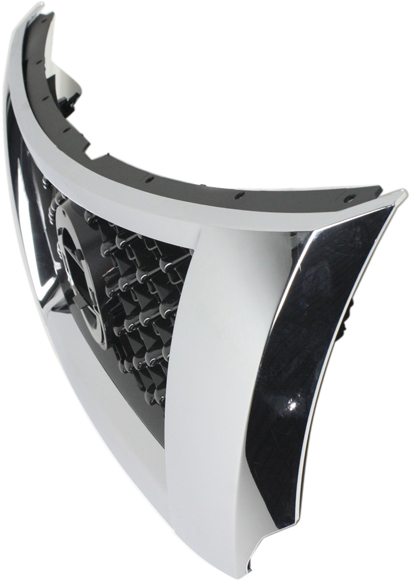 Grille Assembly Compatible With 2013-2016 Nissan Pathfinder Chrome Shell with Black Insert CAPA Certified