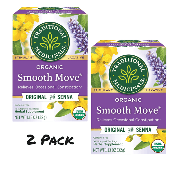 ( 2 Pack ) Traditional Medicinals Organic Smooth Move Tea - Original with Senna 16 Bag(S)
