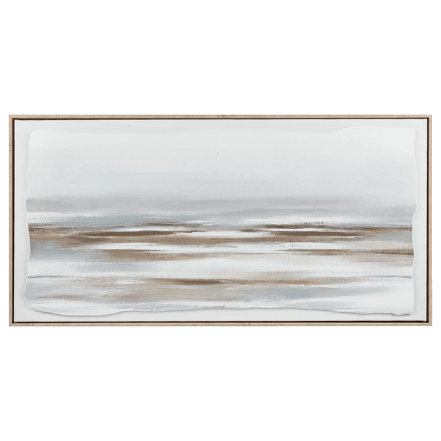 Bouclair Art Encadré Abstrait Rivage Bleu Pâle 40 X 20 Po (101,6 X 50,8 cm)