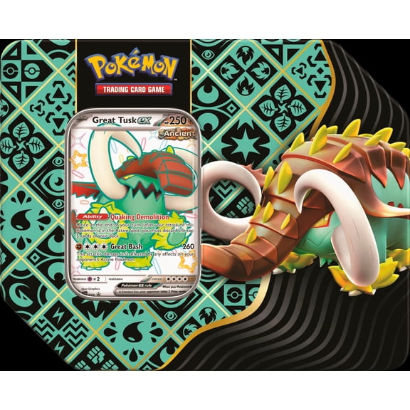 Shiny Great Tusk Paldean Fates Scarlet and Violet Pokemon TCG Tin