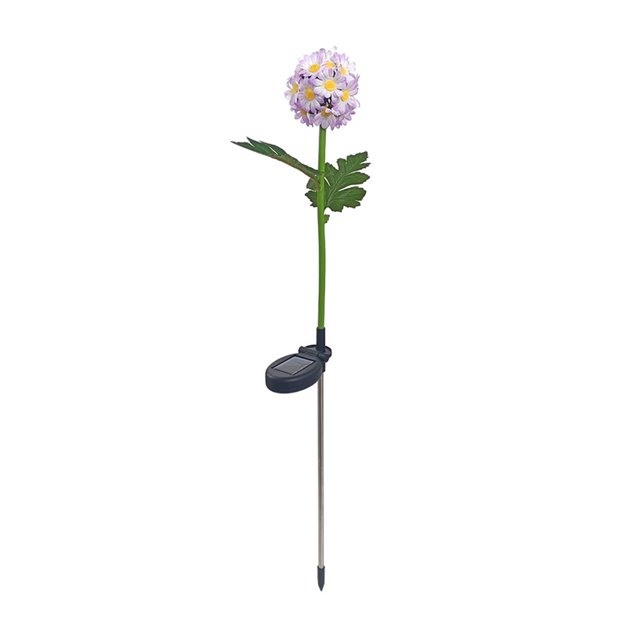Lámpara de Crisantemo Ticfox LED para Exteriores Color Morado Altura 74cm