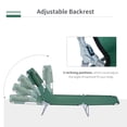 thumbnail image 4 of Outsunny Chaise Longue d'Extérieur, Chaise Longue Pliante Réglable avec Ouverture pour le Visage, Chaise de Bronzage Lit Bain de Soleil Inclinable, Vert, 4 of 9
