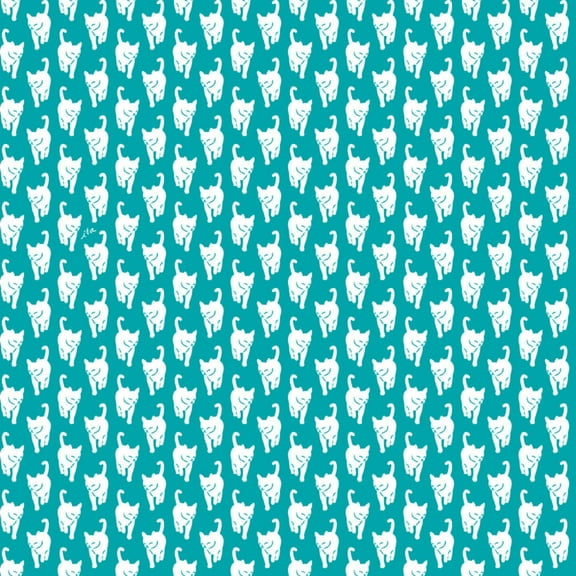 Cat Flat Cat Silhouettes Q-1/4 yd
