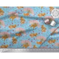 thumbnail image 3 of Soimoi Moss Georgette Fabric Tree,Floral & Deer Animal Print Sewing Fabric Yard 42 Inch Wide, 3 of 3