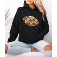 thumbnail image 5 of Floral Football Hoodie for Women & Teen Girls Boho Game Day Sweatshirt, Black Hoodie, M, 5 of 8