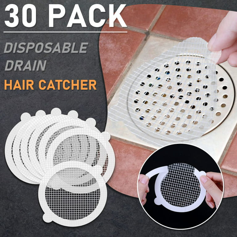 30 Packs Drain Hair Catcher,Shower Drain Hair Trap, Disposable