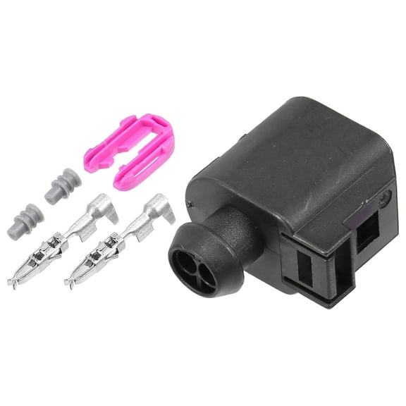 Unique Bargains 1 Set No.8T0973702/6E0973702 2 Pin ABS Sensor Connector Adapter Plug Clip Kit Replace for VW for Audi