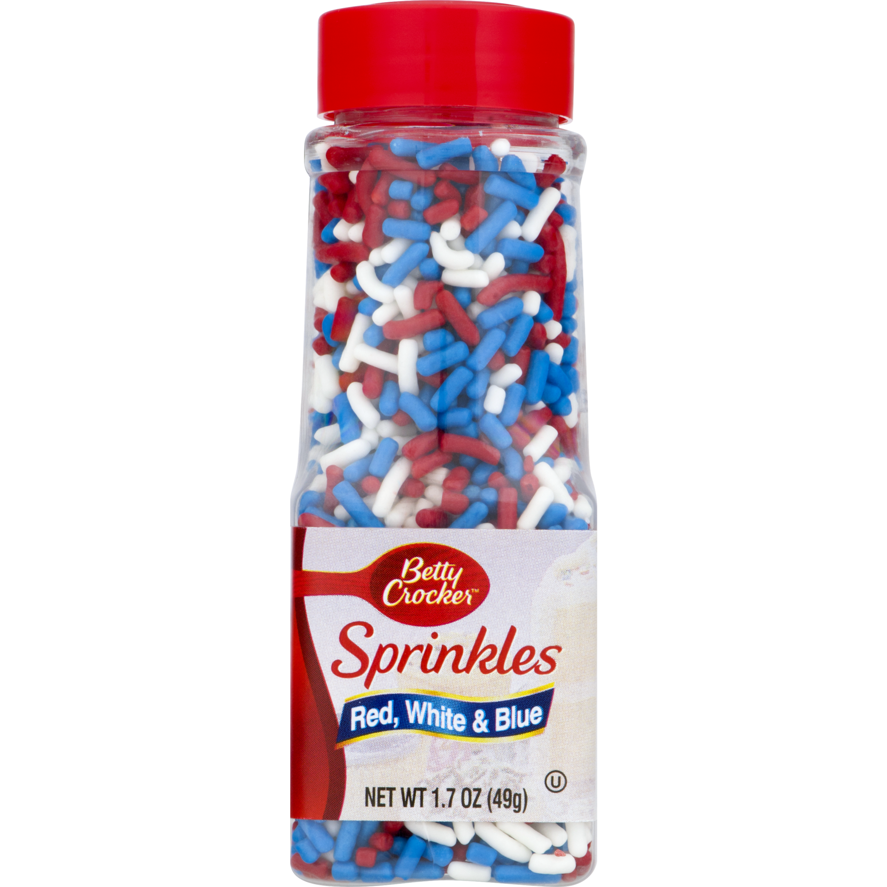 Betty Crocker Sprinkles 1.75oz-Red, White & Blue