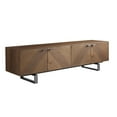 thumbnail image 2 of HomeRoots American Walnut Media Stand with Brushed Stainless Steel Base, 70.87 x 16.54 x 19.69 in., 2 of 4