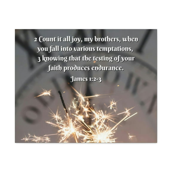 Scripture Walls Count It All Joy James 1:2 Bible Verse Canvas Christian Wall Art Ready to Hang Unframed