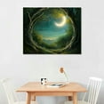 thumbnail image 2 of Nawypu Green Forest Wall Art Prints Funny Fantasy Art Canvas Paintings Nature Landscape Pictures Fairyland Artwork for Living Room Bathroom, 2 of 4