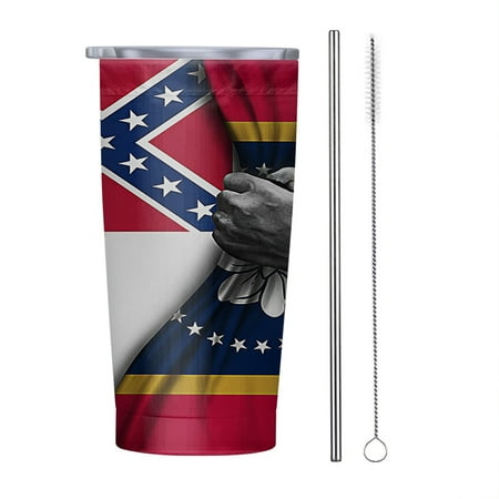 

Mississippi State MLN8 6F 20oz Tumbler Insulated Stainless Steel Water Bottle Portable Travel Coffee Tea Mug Cup