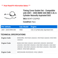 thumbnail image 2 of Timing Cover Gasket Set - Compatible with 2001 - 2005 BMW 330i RWD 3.0L 6-Cylinder Naturally Aspirated GAS 2002 2003 2004, 2 of 2
