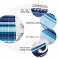 thumbnail image 3 of Mexican Style Bathroom Shower Curtains with 12 Hooks Polyester Waterproof Shower Curtain for Stalls and Bathtubs Colorful Mexico Stripes Ombre Blue Decorative Bathroom Privacy Curtain 66x72 Inches, 3 of 9