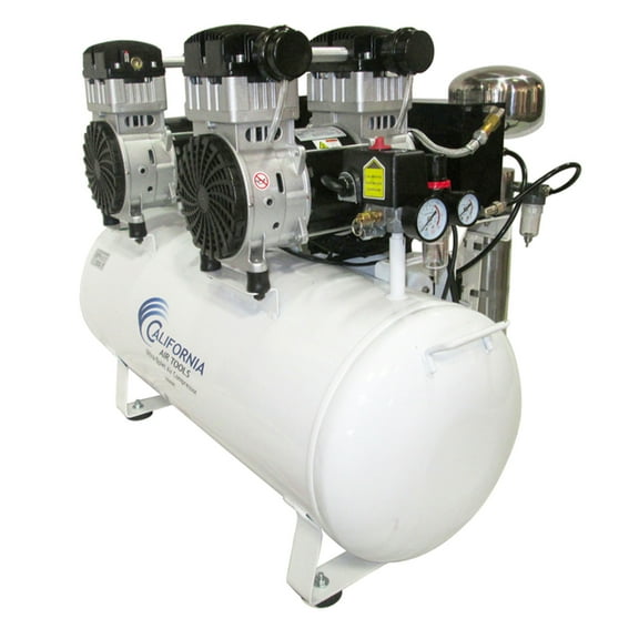 4 HP 20 Gallon 20040DCAD Ultra Quiet and Oil-Free Hot Dog Air Compressor with Air Dryer