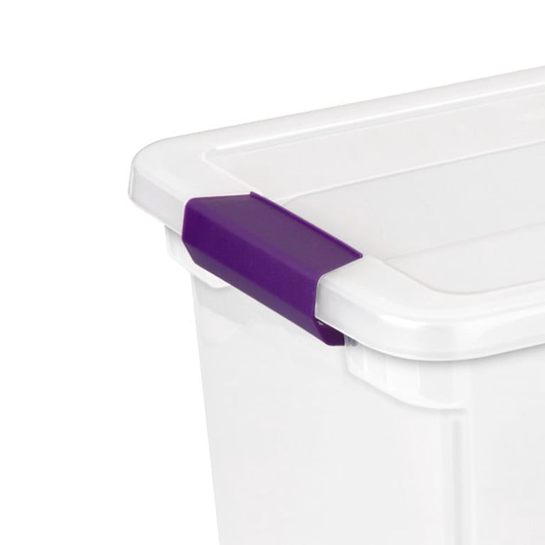 Sterilite 27 Quart ClearView Plastic Storage Containers, Stackable