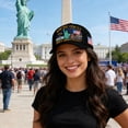thumbnail image 2 of Lispipm Baseball Caps for Women Men 250 Anniversary USA Hat Patriotic Embroidered Hats Outdoor Sun Cap for All Season Black, 2 of 7