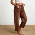 thumbnail image 6 of ClodeEU Women's High Waist Cropped Wide Leg Jeans ,Casual Button Fly Denim Capri Pants with Pockets ,Women's Plus L, 6 of 6