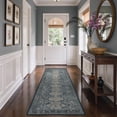 thumbnail image 2 of KUETH 2.5x12 Vintage Runner Rug Machine Washable Rugs for Living Room, Non Slip Flat Pile Rug with Rubber Backing, Boho Rug for Entryway Hallway Kitchen and Corridor, 2 of 11