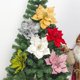 thumbnail image 3 of Flores artificiales con purpurina para decoración de árbol de Navidad, adornos de Casa de Año Nuevo, 24x28cm, 3 of 4
