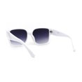 thumbnail image 2 of Womens Large Thick Plastic Horn Rim Retro Chic Sunglasses White Smoke, 2 of 4