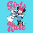 thumbnail image 2 of Girl's Mickey & Friends Retro Daisy and Minnie Girls Rule Graphic Cropped T-Shirt Blue Large, 2 of 3