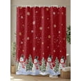 thumbnail image 4 of Red Christmas Snowman Shower Curtain Set, Waterproof Shower Curtains for Bathroom, Winter Xmas Tree Snowflakes Winter Washable Fabric Cloth Bath Curtain for Bathtub Decoration with Hooks 54x78 Inches, 4 of 6
