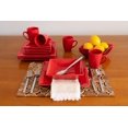 thumbnail image 2 of 10 Strawberry Street Nova Square 16-Piece Stoneware Dinnerware Set, Red, 2 of 6