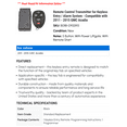 thumbnail image 2 of Remote Control Transmitter for Keyless Entry / Alarm System - Compatible with 2011 - 2015 GMC Acadia 2012 2013 2014, 2 of 2