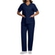 thumbnail image 1 of Mujeres Manga Larga Elástica Delgada Mangas de Contraste con Bolsillos Elástica Ropa de Trabajo, 100% Poliéster Ligero Top, Lavado a Mano, 1 of 8