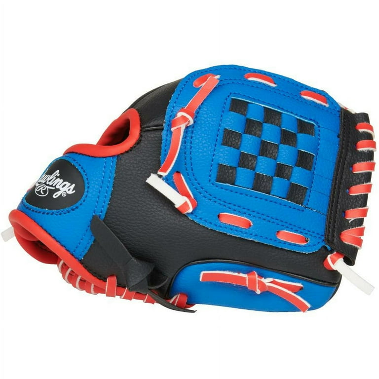 Rawlings Children s T Ball Baseball Glove 8.5 Player Series for Youths Blue Red Black Walmart