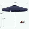 thumbnail image 5 of ABCCANOPY 10ft Outdoor Market Hand Push Patio Umbrella With Hanging Edge,12+Colors, Navy Blue, 5 of 8