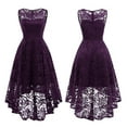 thumbnail image 2 of EFINNY Women's Vintage Floral Lace Sleeveless Cocktail Dress Elegant Formal Hem Asymmetrical Party Swing Dresses, 2 of 7