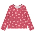 thumbnail image 3 of BTween Girls 4-Pack Long Sleeve Fashion Ribbed Tops - 100% Cotton, Fun & Vibrant Designs, Oatm , 10/12, 3 of 5