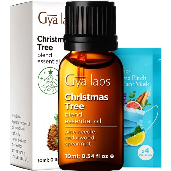 Gya Labs Christmas Tree Essential Oils Blends - 0.34 Fl Oz - for Diffuser, Home, Humidifier, Aromatherapy and DIY Candle Making Scents