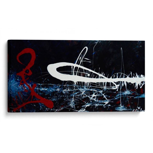 Cuadro decorativo - Reflejo de luz en el mar oscuro, Carlos Pixley 60x30 Canvas Lab Abstracto,