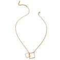 thumbnail image 1 of Bijoux en Liquidation Nouveau Collier Boucle Diamant en Alliage Simple Mode Pendentif Carré Collier Multicolore, 1 of 7